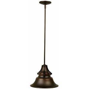 Craftmade Union 10" Outdoor Hanging Light in Oiled Bronze Gilded