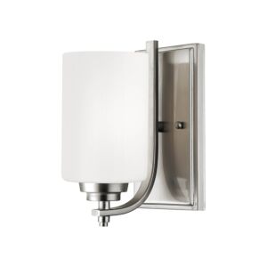 Bristo 1-Light Wall Sconce in Satin Nickel