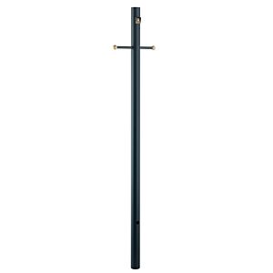 7-ft Black Direct Burial Post With Photocell And Cross Arm