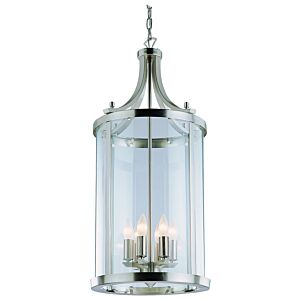 Niagara 3-Light Foyer Pendant in Satin Nickel