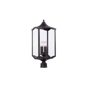 Kalco Lakewood Outdoor 4 Light 26 Inch Outdoor Post Light in Aged Iron