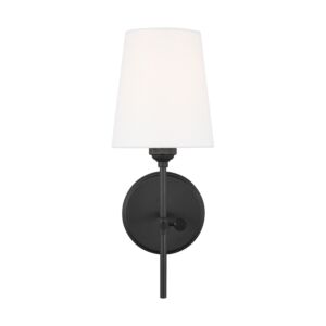 Baker 1-Light Bathroom Vanity Light Sconce in Midnight Black