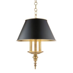 Cheshire 3-Light Pendant in Aged Brass