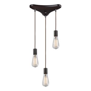 Menlow Park 3-Light Pendant in Oiled Bronze