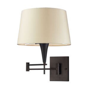 Swingarms 1-Light Wall Sconce in Aged Bronze