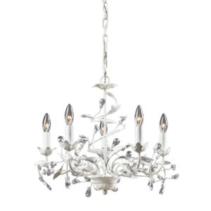 Circeo 5-Light Chandelier in Antique White