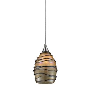 Vines 1-Light Mini Pendant in Satin Nickel