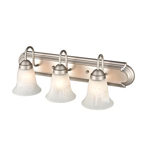 3-Light Bathroom Vanity Light in Satin Nickel