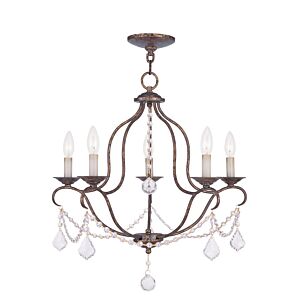 Chesterfield 5-Light Chandelier in Hand Applied Venetian Golden Bronze