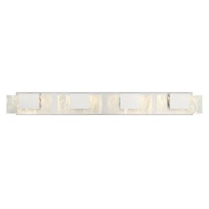 Kasha 4-Light LED Bathroom Vanity Light in Chrome And Nickel