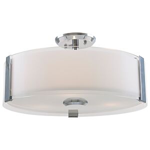 Zurich 3-Light Semi-Flush Mount in Chrome