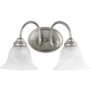 Spencer 2-Light Bathroom Vanity Light in Classic Nickel