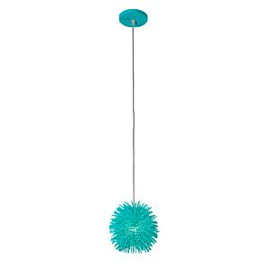 Urchin 1-Light Mini Pendant in Aqua Velvet