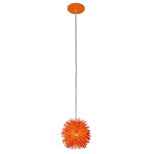 Urchin 1-Light Mini Pendant in Electric Pumpkin