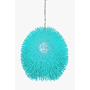 Urchin 1-Light Pendant in Aqua Velvet