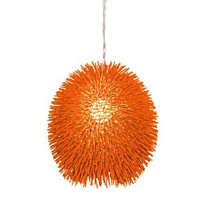 Urchin 1-Light Pendant in Electric Pumpkin