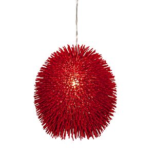 Urchin 1-Light Pendant in Super Red