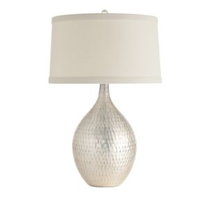 Walter 1-Light Table Lamp in Distressed Silver