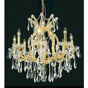 Maria Theresa 9-Light Chandelier in Gold