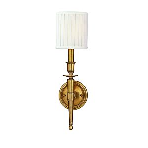 Hudson Valley Abington 18 Inch Wall Sconce in Aged Brass