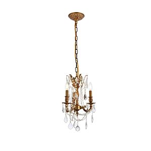 Rosalia 3-Light Pendant in French Gold