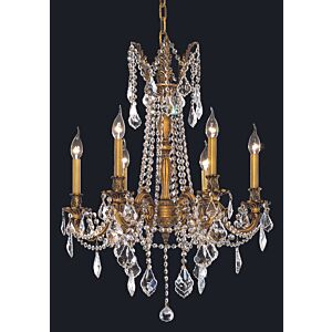 Rosalia 6-Light Chandelier in French Gold