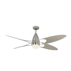 Monte Carlo Butterfly 54 Inch Indoor Ceiling Fan in Brushed Steel