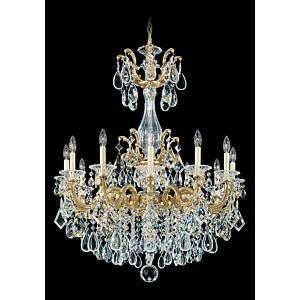 La Scala 12-Light Chandelier in Parchment Gold