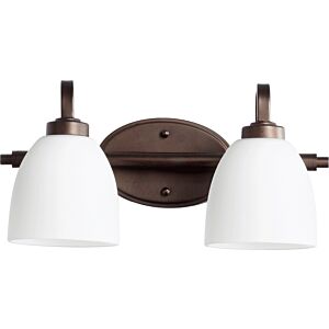 Reyes 2-Light Bathroom Vanity Light in Oiled Bronze