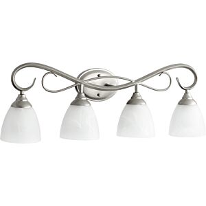 Powell 4-Light Bathroom Vanity Light in Classic Nickel