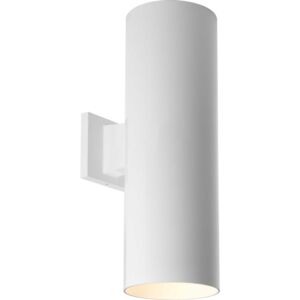 Cylinder 2-Light Wall Lantern in White