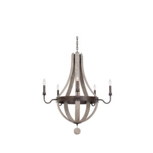 Harper 5-Light Chandelier in Florence Gold