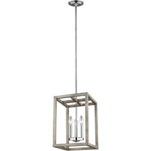 Sea Gull Moffet Street 3 Light Foyer Light in Washed Pine