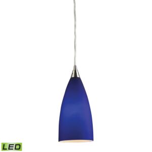 Vesta 1-Light LED Mini Pendant in Satin Nickel