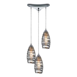 Twister 3-Light Pendant in Polished Chrome