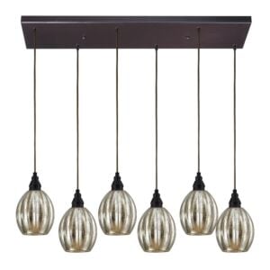 Danica 6-Light Pendant in Oiled Bronze