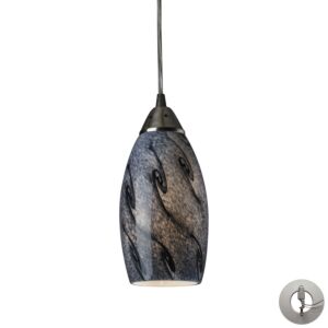 Galaxy 1-Light Mini Pendant in Satin Nickel