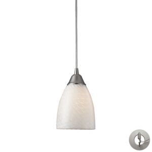 Arco Baleno 1-Light Mini Pendant in Satin Nickel