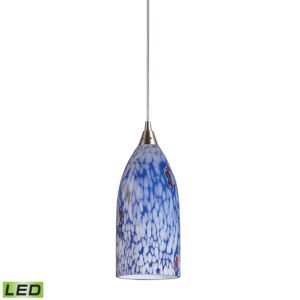 Verona 1-Light LED Mini Pendant in Satin Nickel