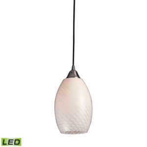 Mulinello 1-Light LED Mini Pendant in Satin Nickel