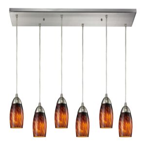 Milan 6-Light Pendant in Satin Nickel