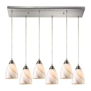 Pierra 6-Light Pendant in Satin Nickel