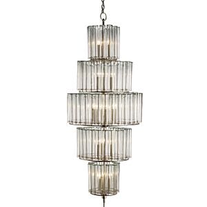 Bevilacqua 18-Light 1Chandelier in Silver Leaf