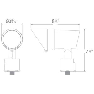 5212 1-Light LED Landscape Accent Light in Black on Aluminum