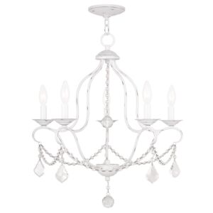 Chesterfield 5-Light Chandelier in Antique White