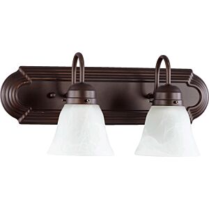 5094 Vanities 2-Light Bathroom Vanity Light in Oiled Bronze w with Faux Alabaster