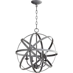 Celeste 4-Light Chandelier in Zinc