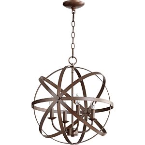 Celeste 4-Light Chandelier in Oiled Bronze