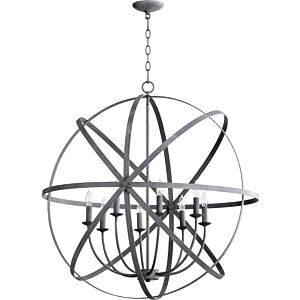 Celeste 8-Light Chandelier in Zinc