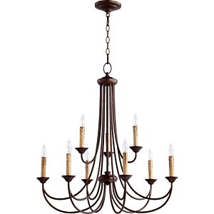 Brooks 9-Light Chandelier in Oiled Bronze